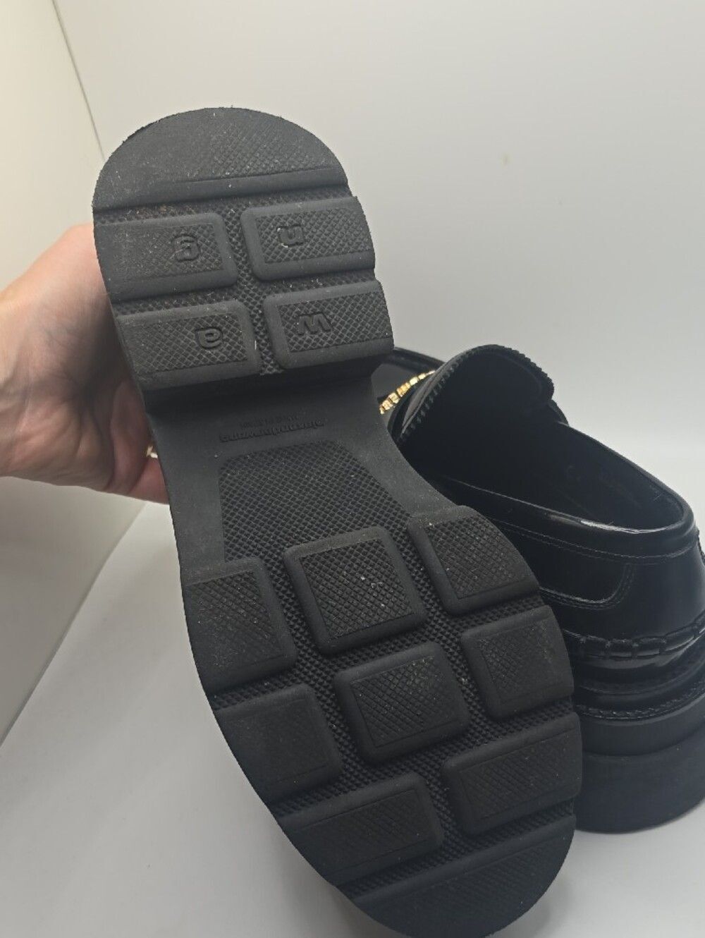 Alexander Wang Black Patent Leather Platform Loafers - Picture 7 of 7